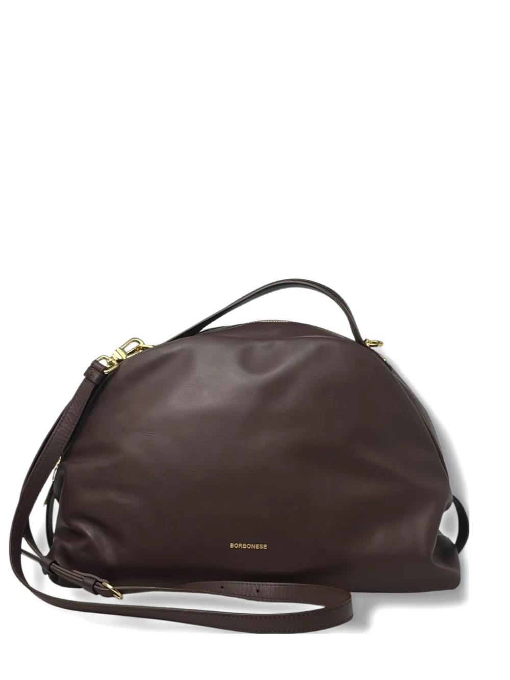 Borbonese Small Bowler Tote Bag In Brown
