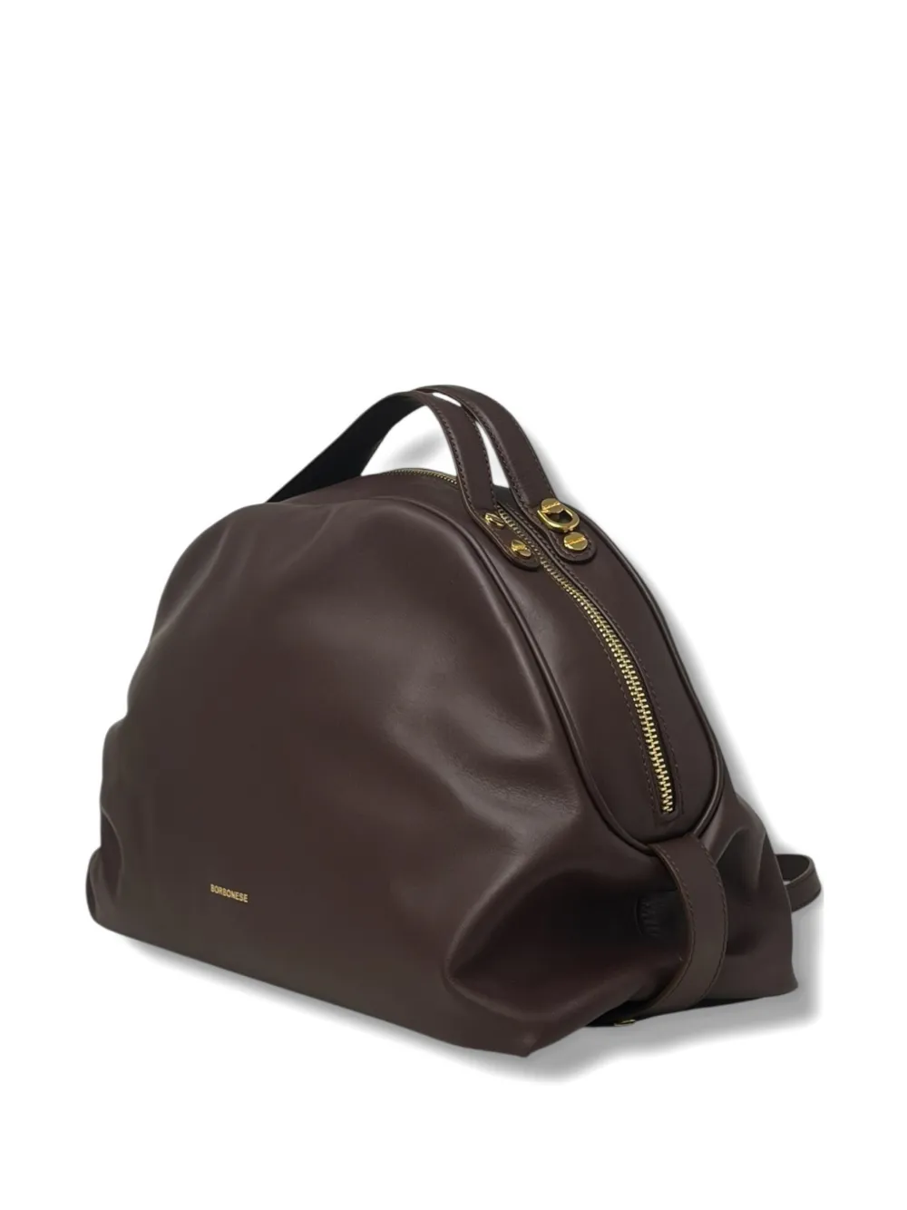 Borbonese Small Bowler Tote Bag In Brown