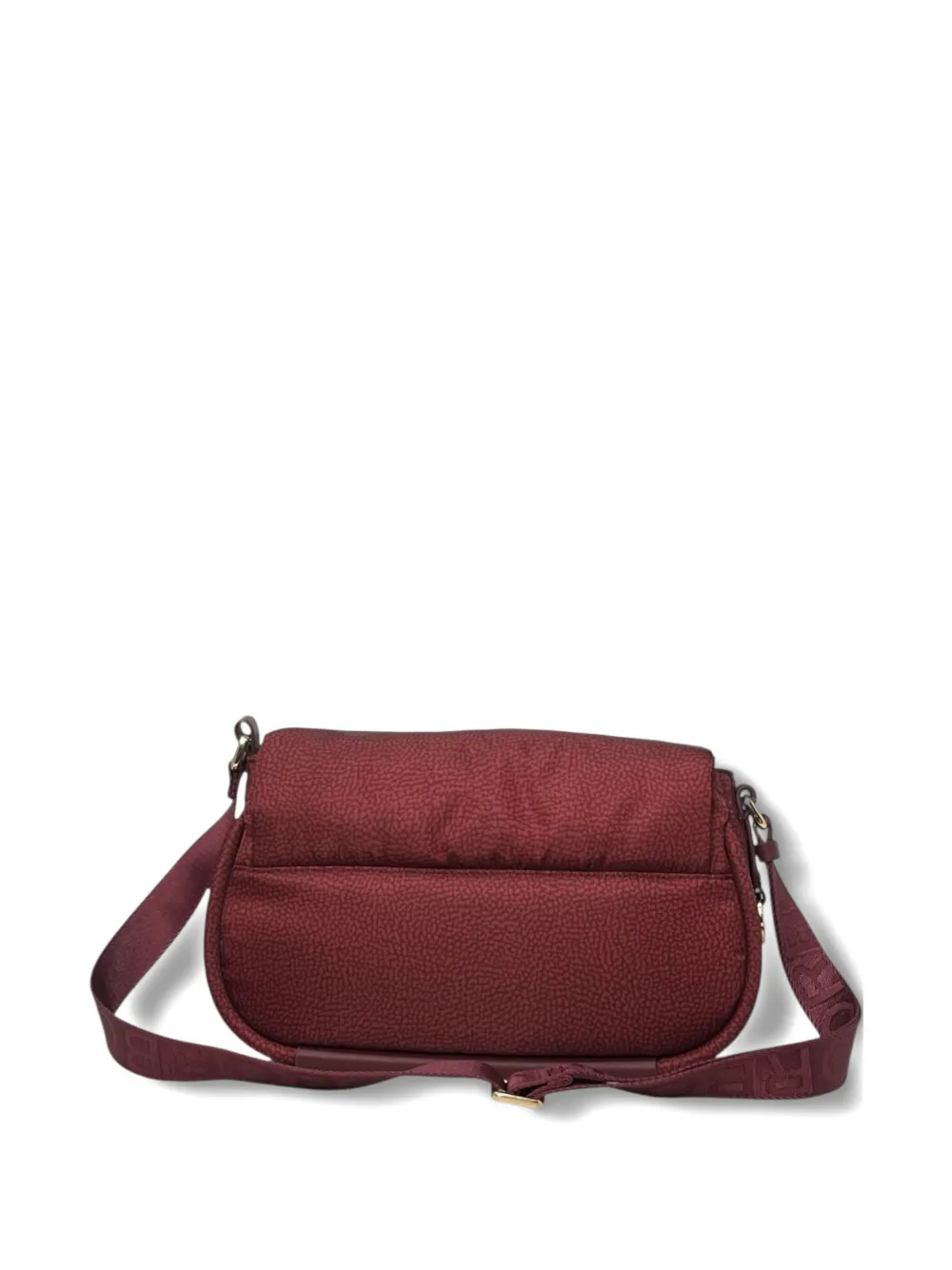 Borbonese Medium Cahier Logo-plaque Cross Body Bag In Red