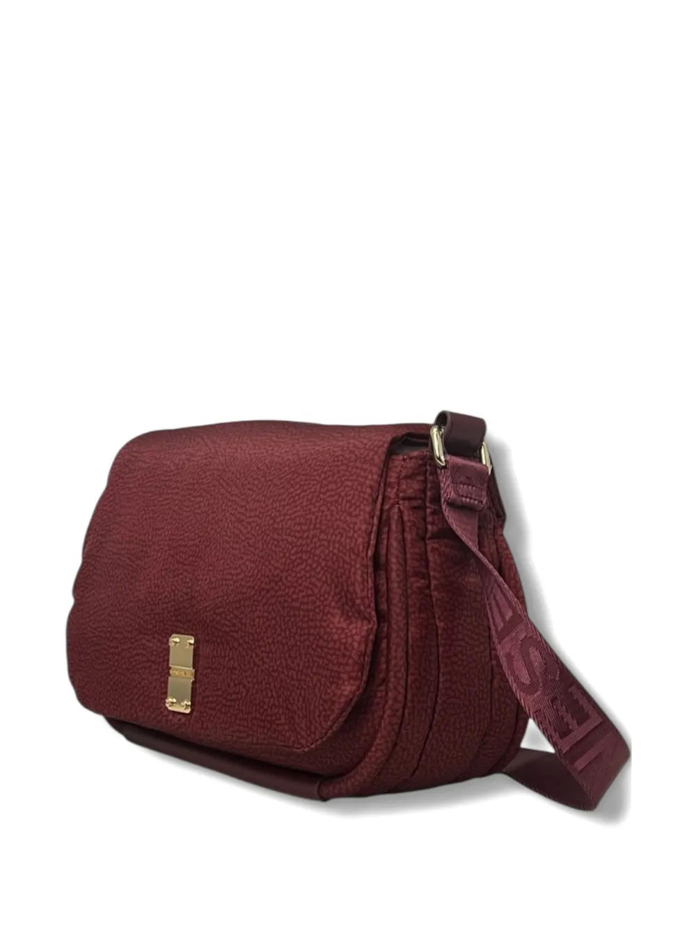 Borbonese Medium Cahier Logo-plaque Cross Body Bag In Red