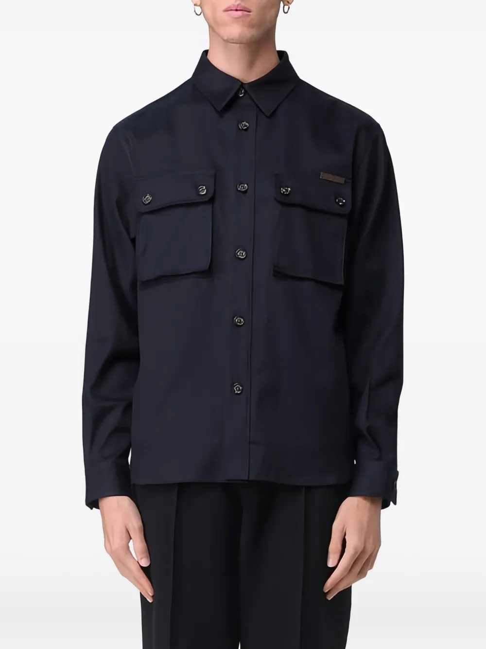 Paolo Pecora Pocket Shirt In Blue