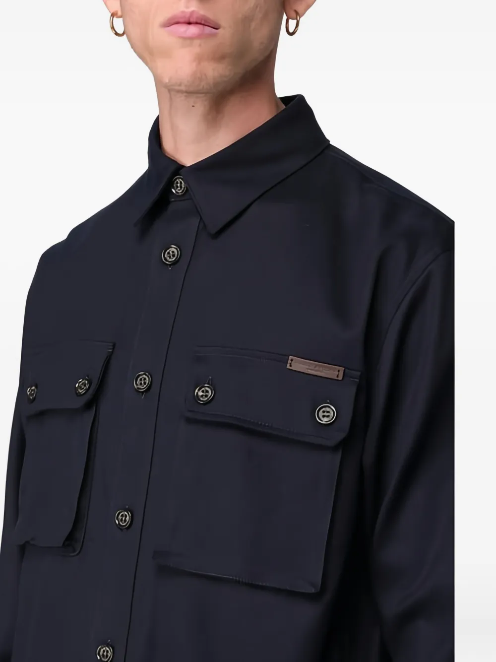 Paolo Pecora Pocket Shirt In Blue