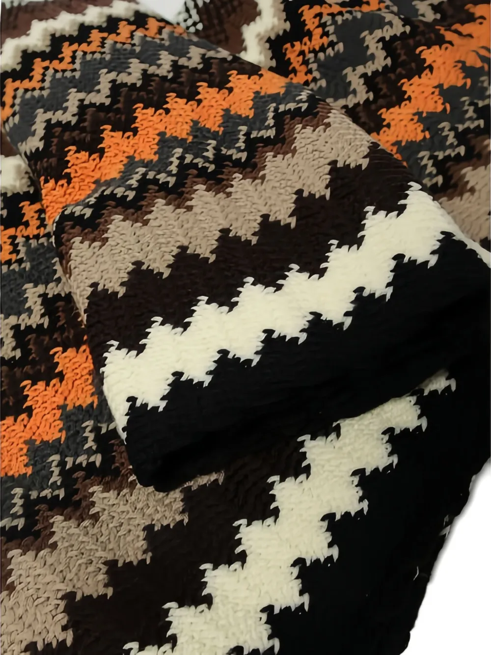 Missoni Sjaal met franje en zigzag-patroon Bruin