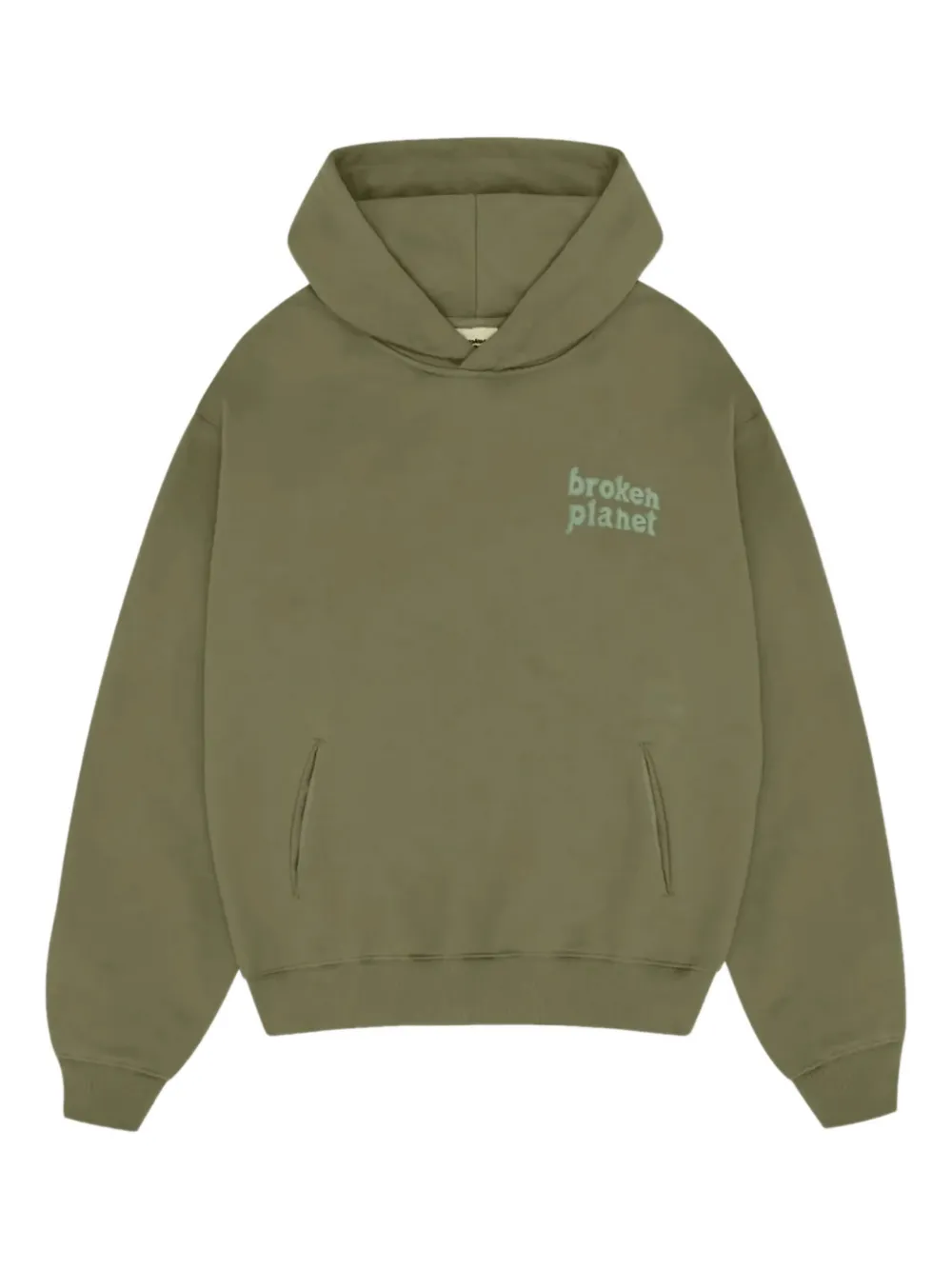 BROKEN PLANET logo hoodie | Green | Image 1
