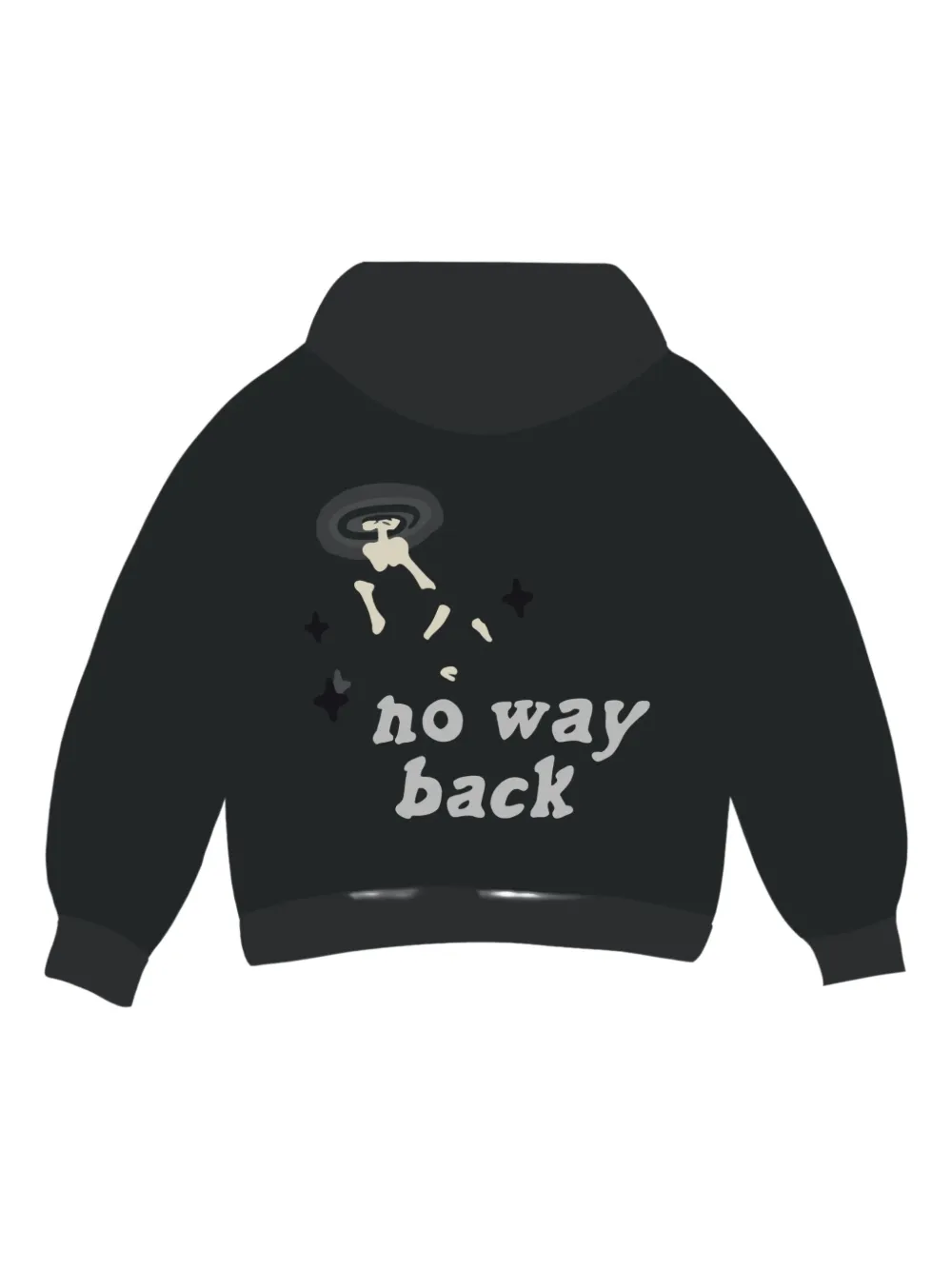 BROKEN PLANET Trapped in Time grafische hoodie Zwart