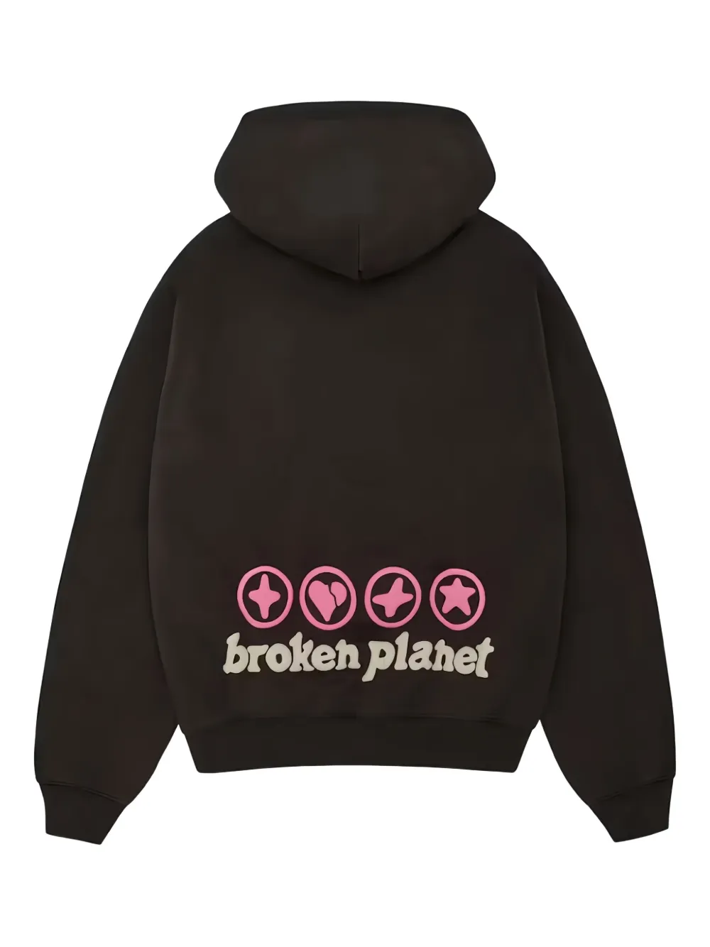 Broken Planet Graphic-print Hoodie In Black