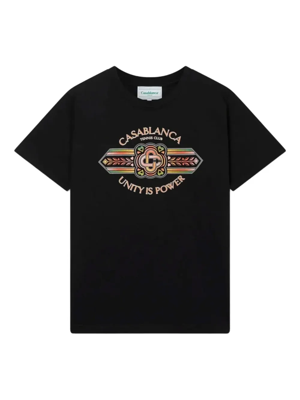 Casablanca Unity Is Power-print T-shirt In Black