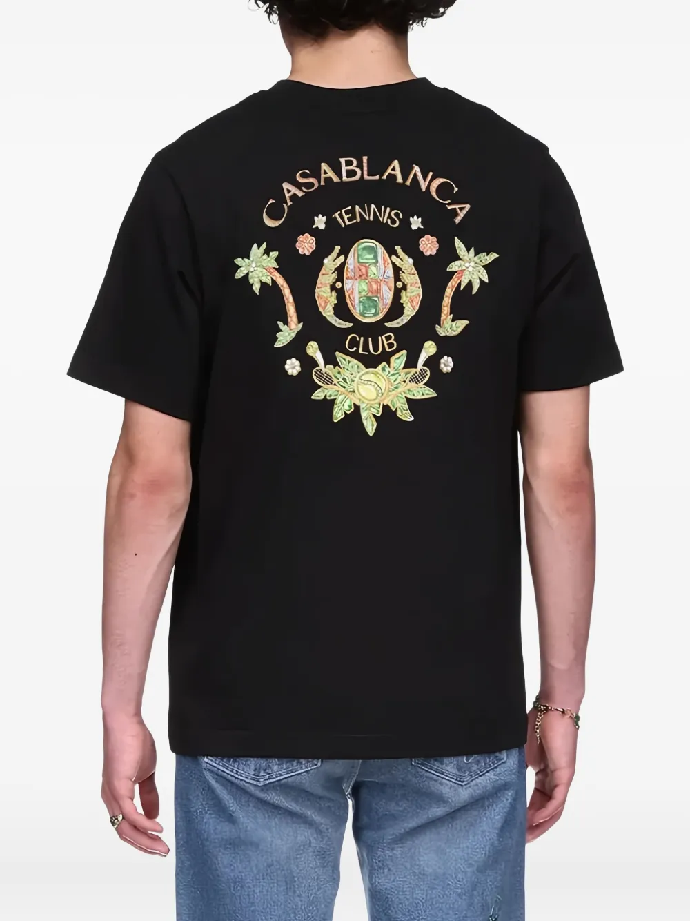 Casablanca Joyaux D'afrique T-shirt met print Zwart