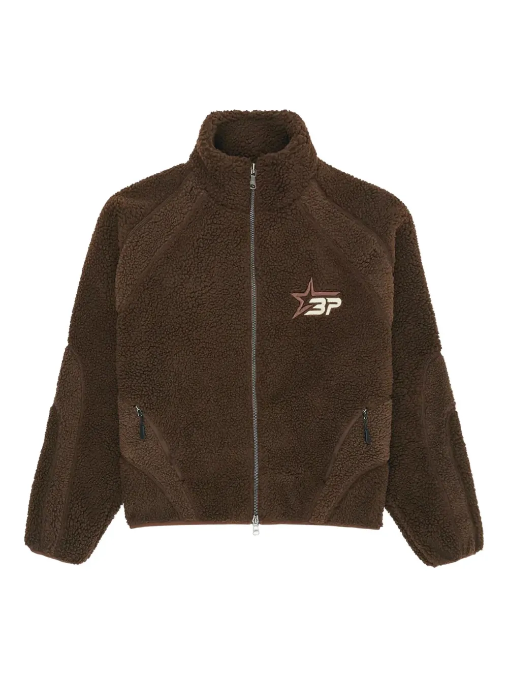 BROKEN PLANET half-zip fleece jacket | Brown | Image 1