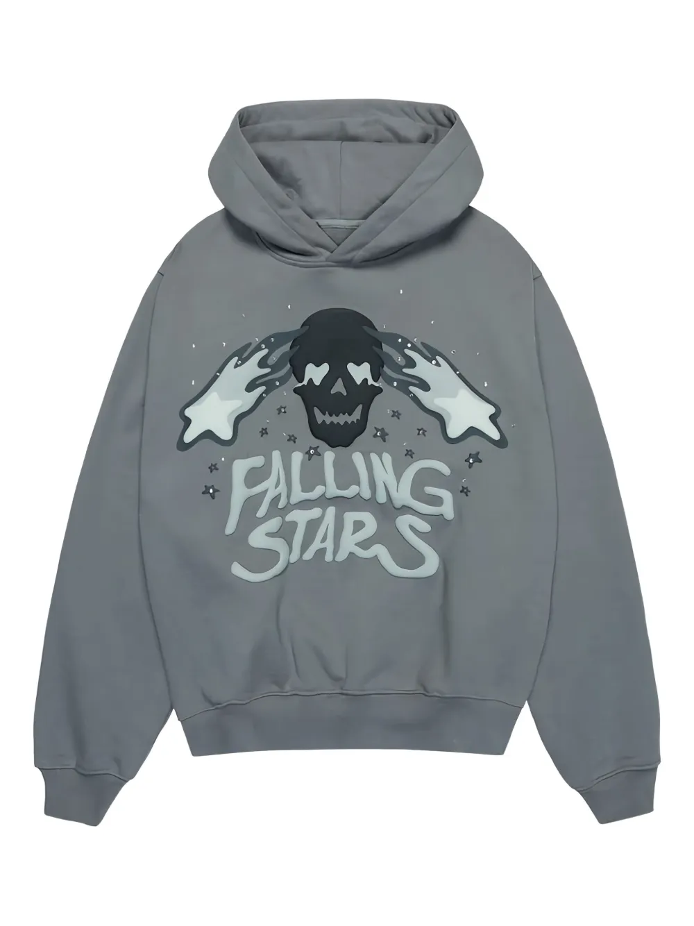 BROKEN PLANET puff-print hoodie | Grey | Image 1
