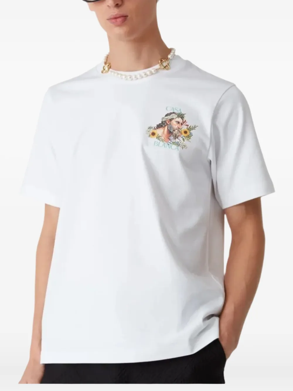 Casablanca graphic-print T-shirt - Wit
