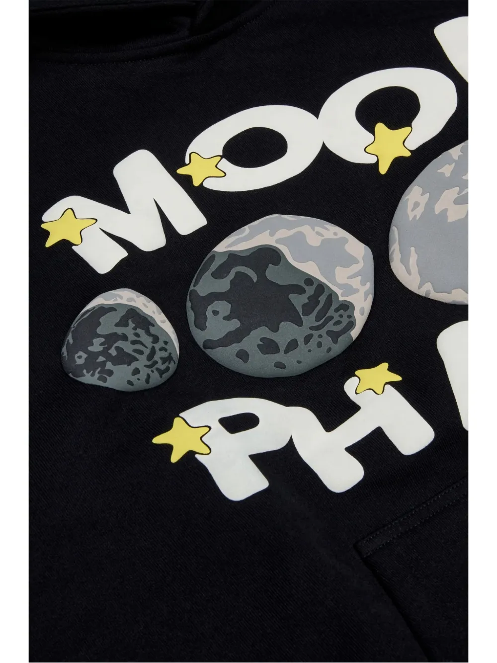 Broken Planet Moon Phases-print Hoodie In Black