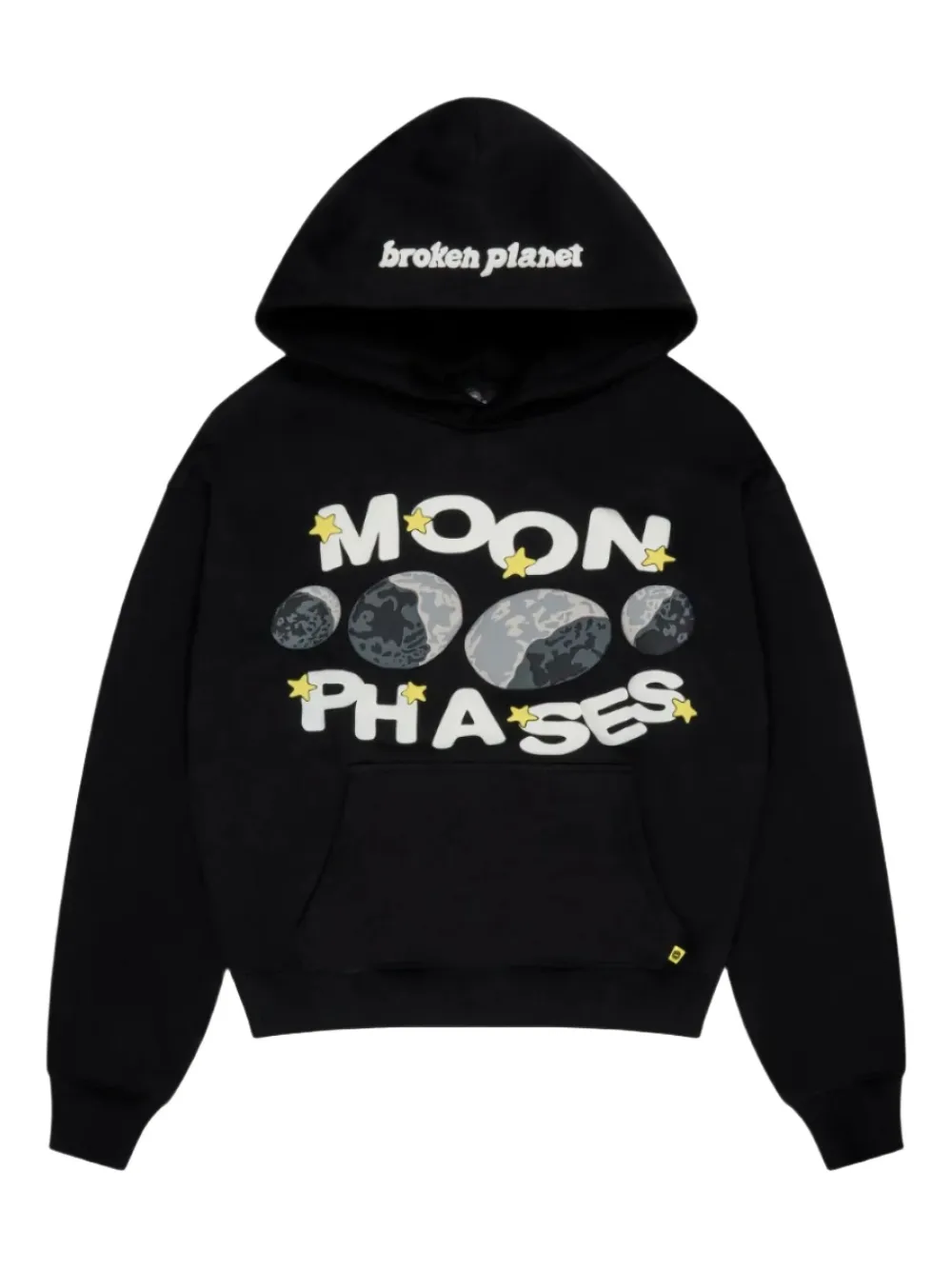 BROKEN PLANET Moon Phases-print hoodie | Black | Image 1