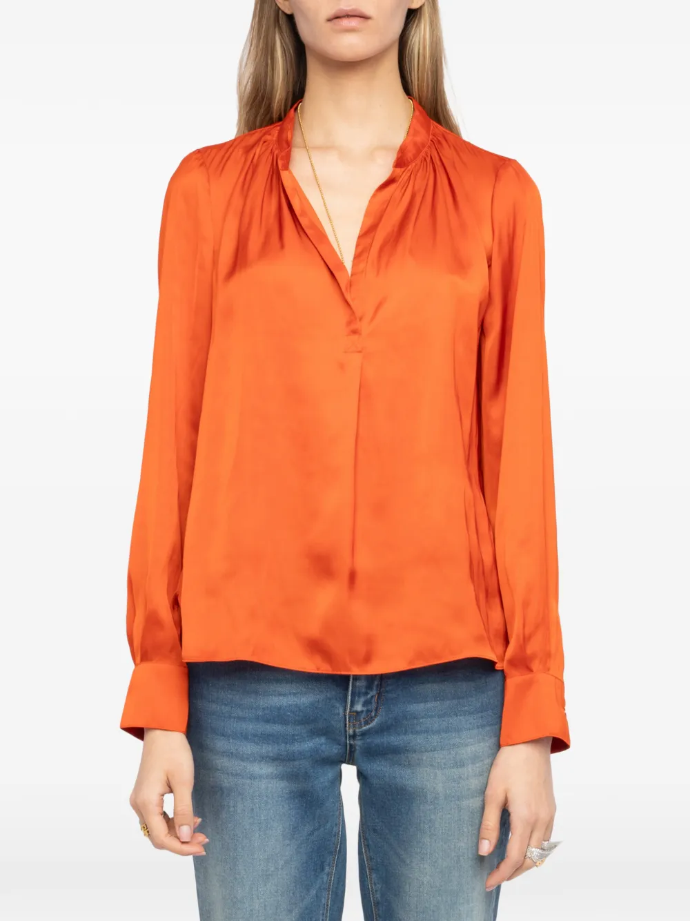 Zadig&Voltaire Tink satijnen blouse Oranje