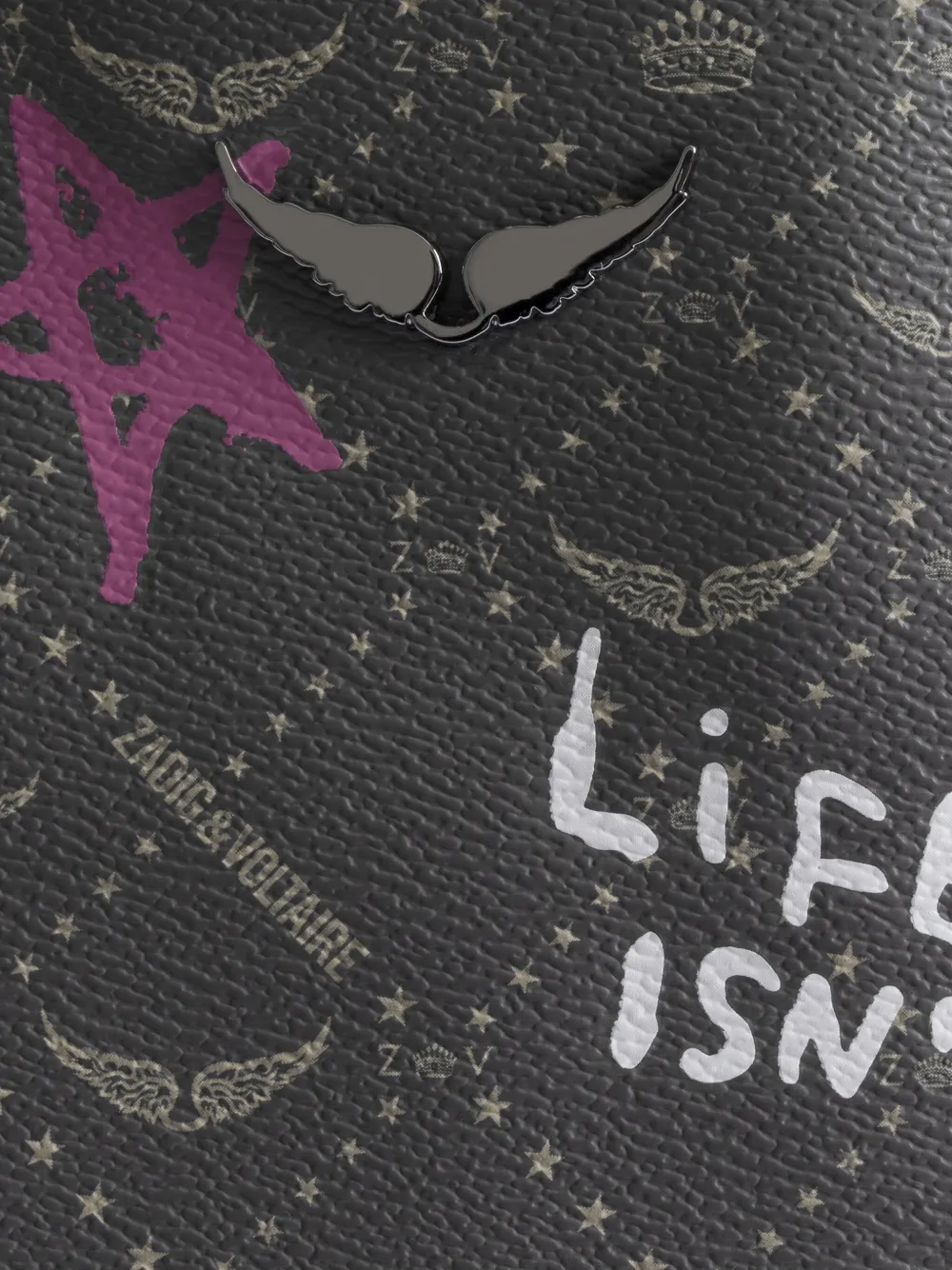 Zadig & Voltaire Z Shopper Monogram Tote Bag In Black