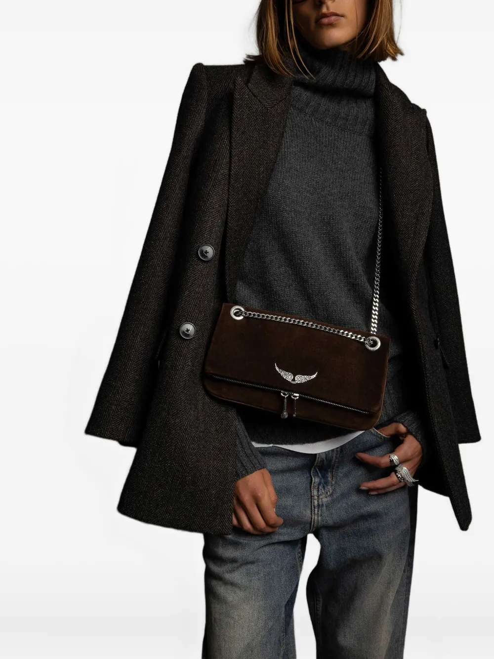 Zadig&Voltaire Rock II schoudertas - Bruin