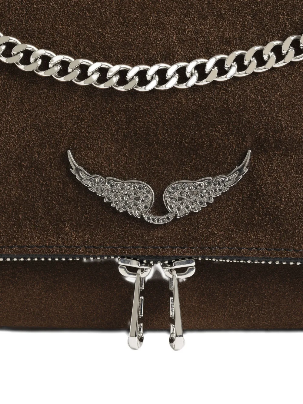 Zadig & Voltaire Rock Ii Shouder Bag In Brown
