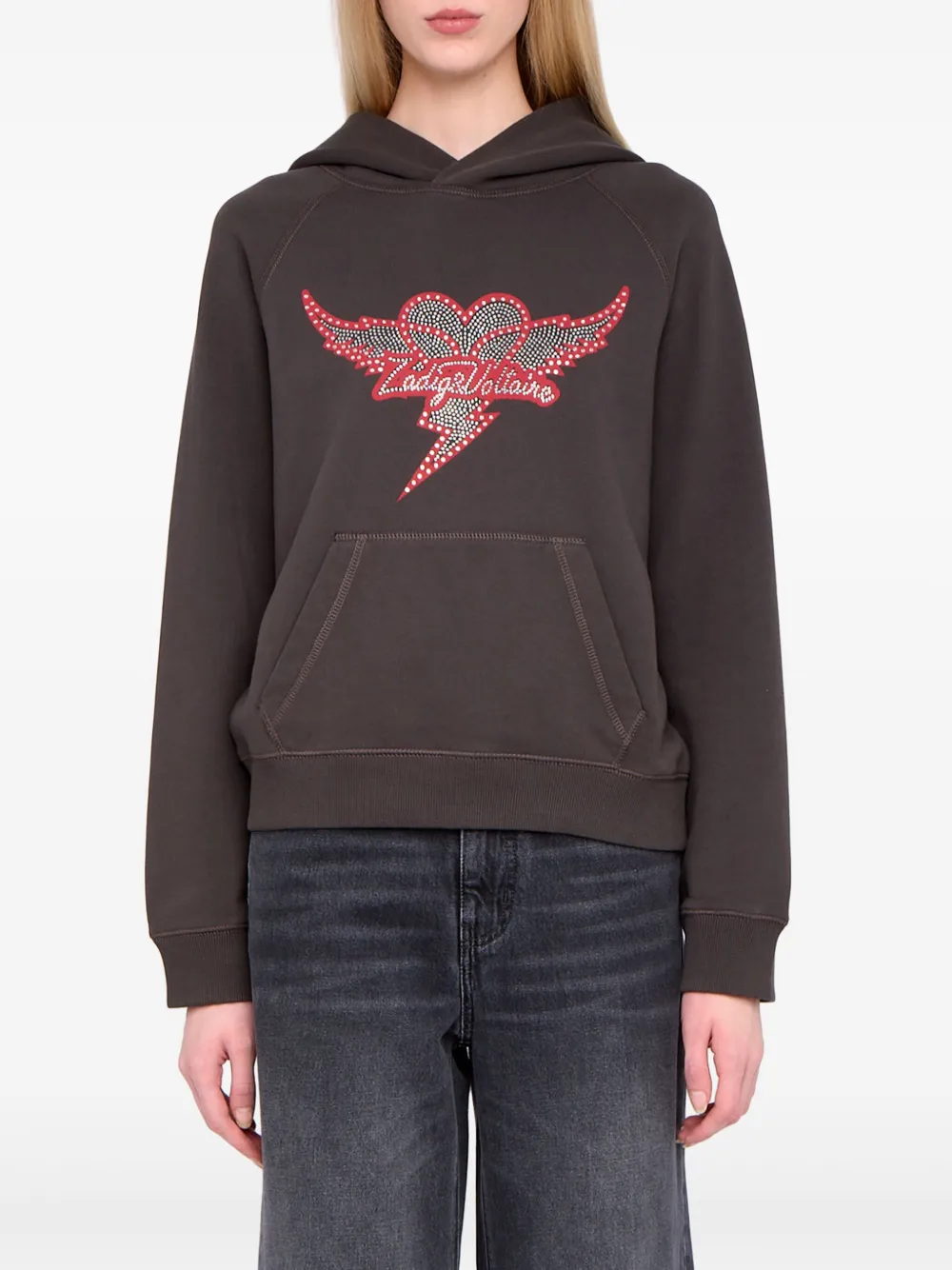 Zadig&Voltaire Georgy Heart Wings hoodie Grijs