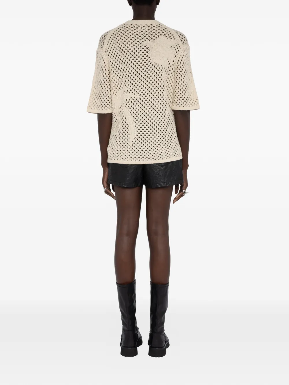  Zadig&voltaire Malyna Openwork T-shirt - Neutrals 