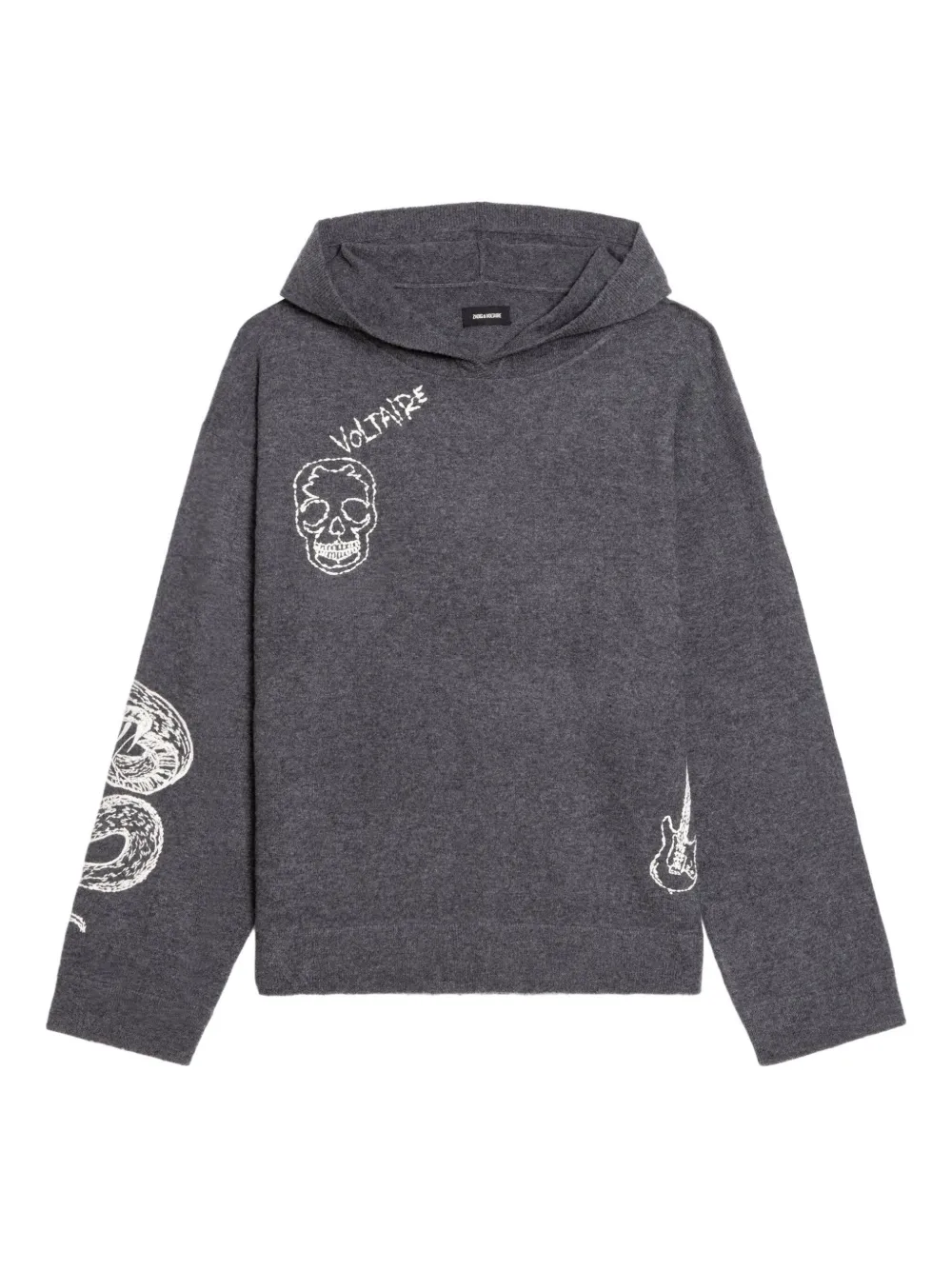 Zadig&Voltaire sudadera Malay LC Multipunk con capucha | gris | Image 1