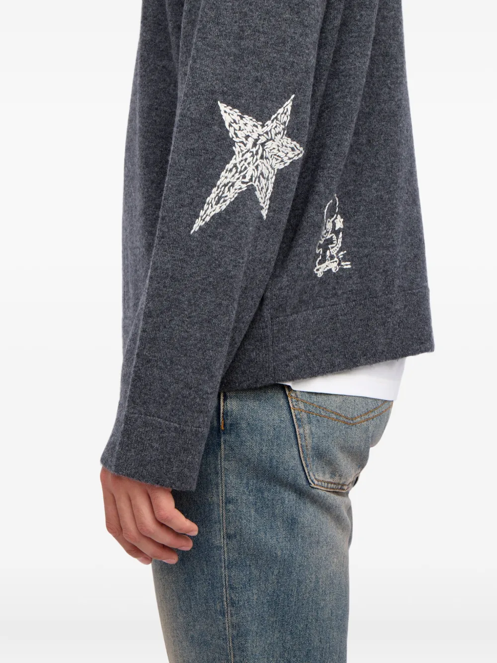 Zadig&Voltaire Malay LC Multipunk hoodie met grafische print Grijs
