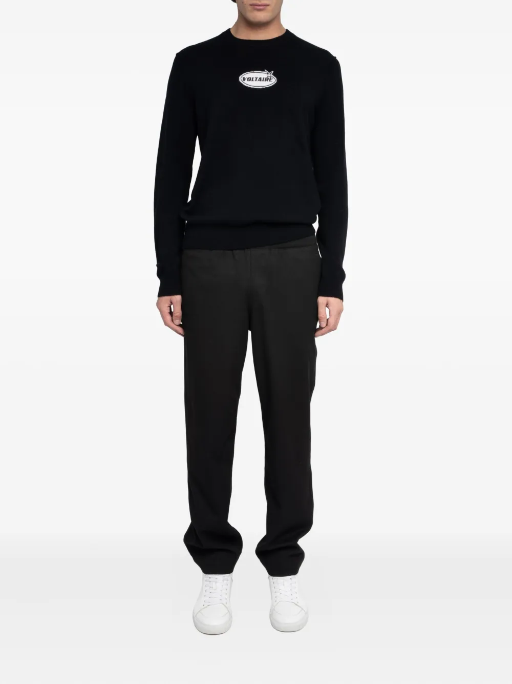 Zadig&Voltaire kennedy logo crew neck sweater - Zwart