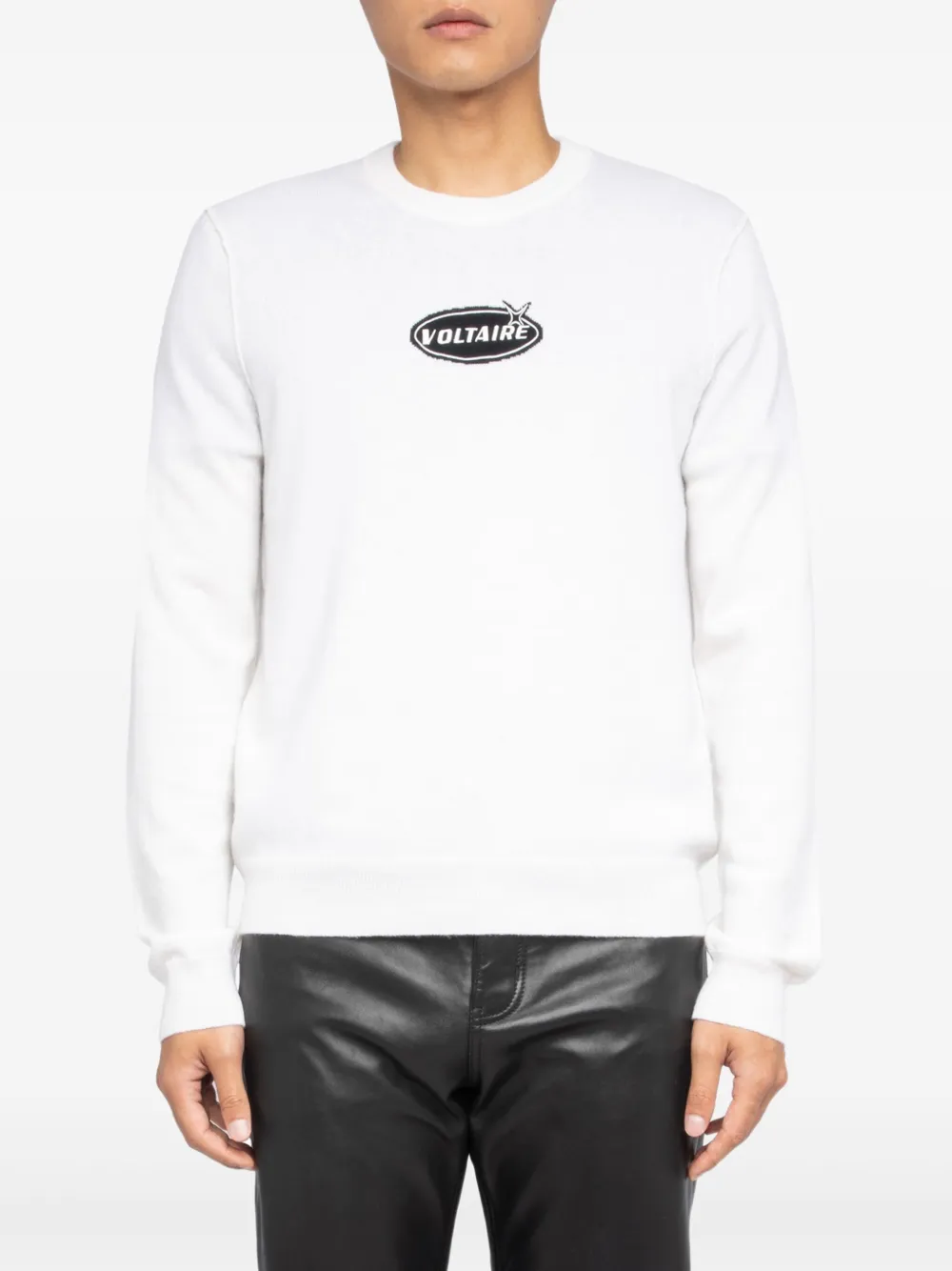 Zadig&Voltaire Kennedy trui met logo Wit