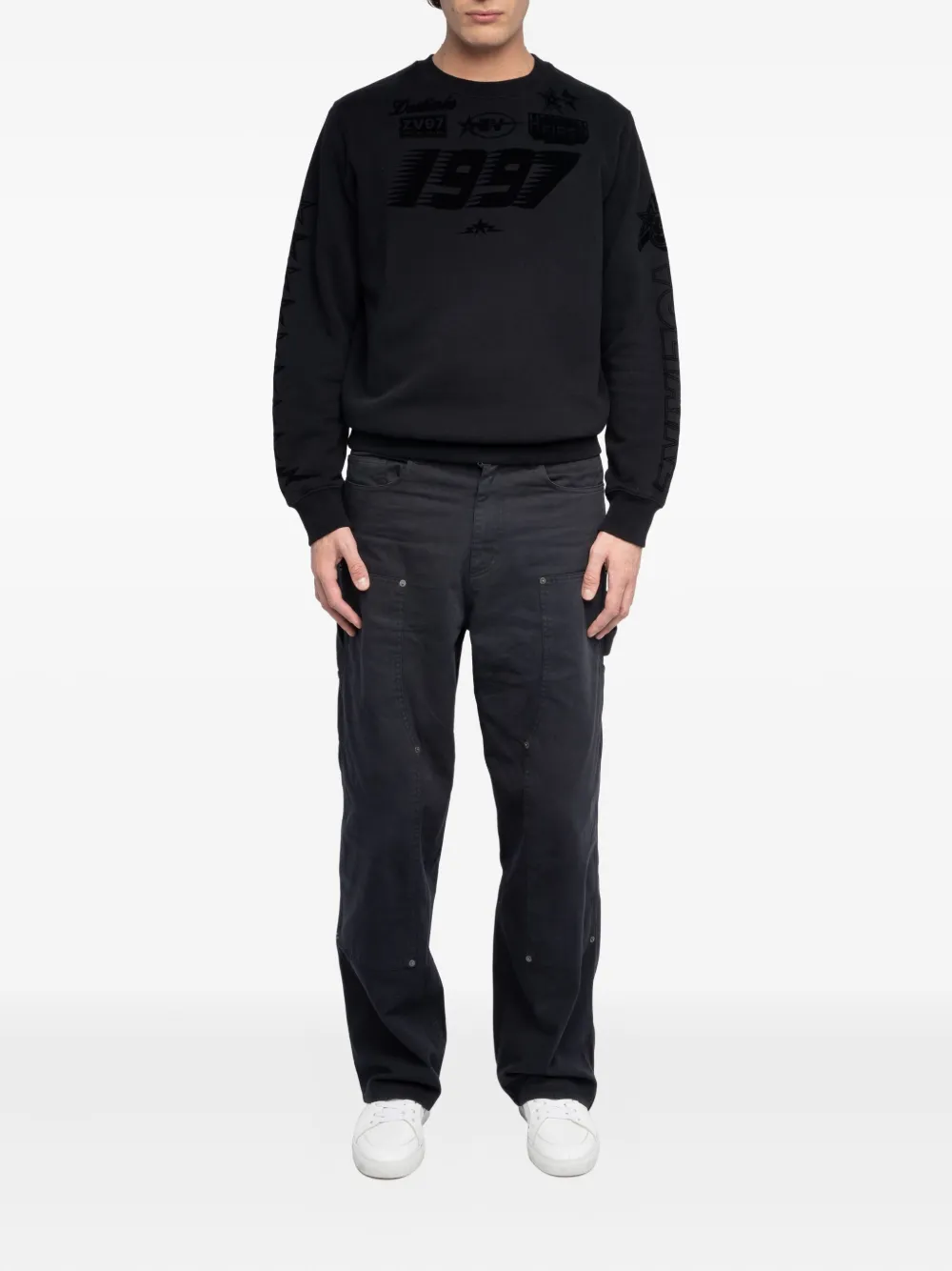 Zadig&Voltaire floc graphic sweatshirt - Zwart