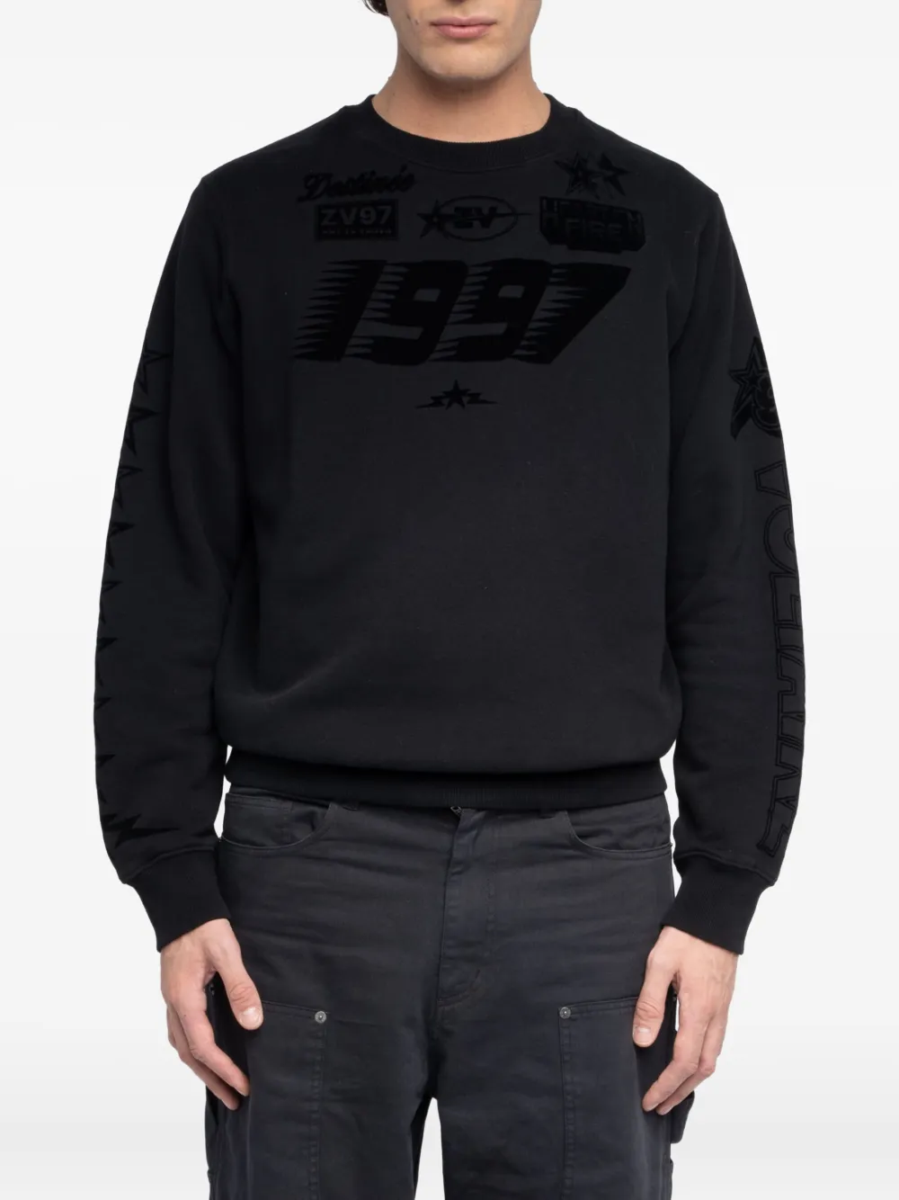 Zadig & Voltaire Floc Graphic Sweatshirt In Black