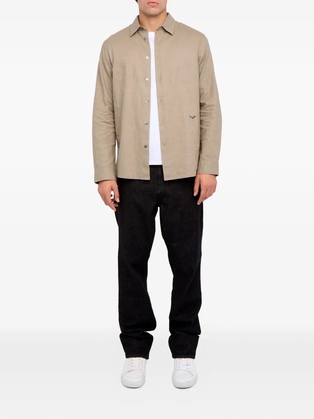 Zadig&Voltaire Sid overhemd met knopen - Beige