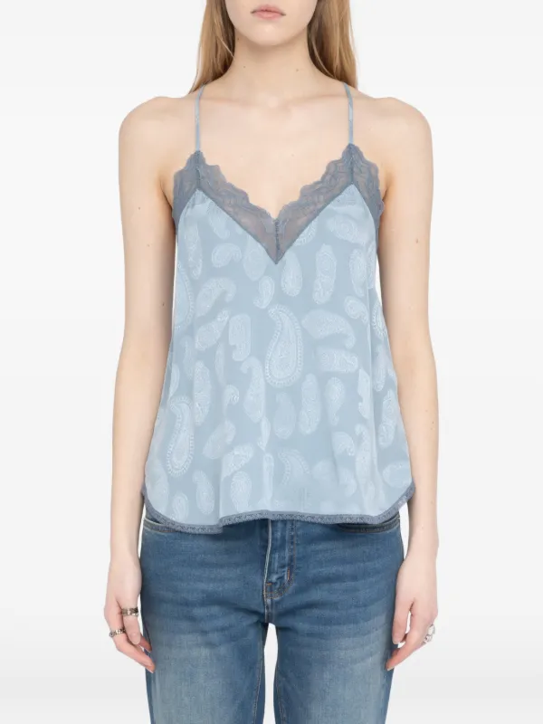 Zadig&Voltaire CHRISTY paisley-print Top | Blue | FARFETCH RO