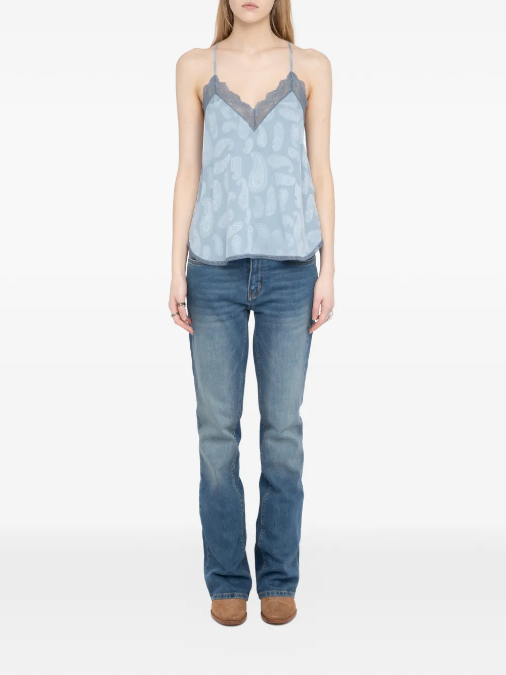  Zadig&voltaire Christy Paisley-print Top - Blue 