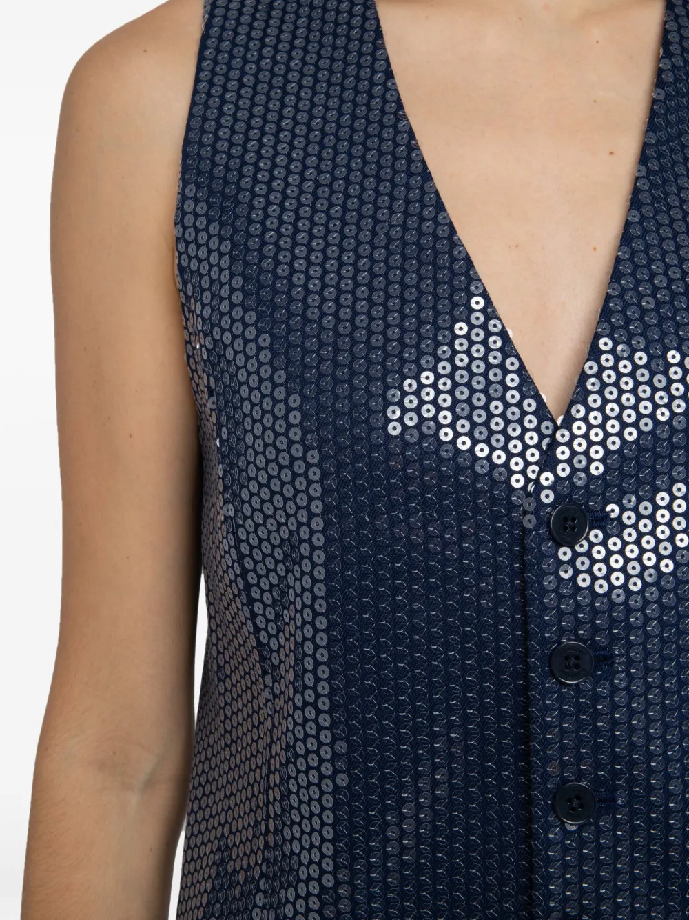 Zadig & Voltaire Emaux Sequin Waistcoat In Multi