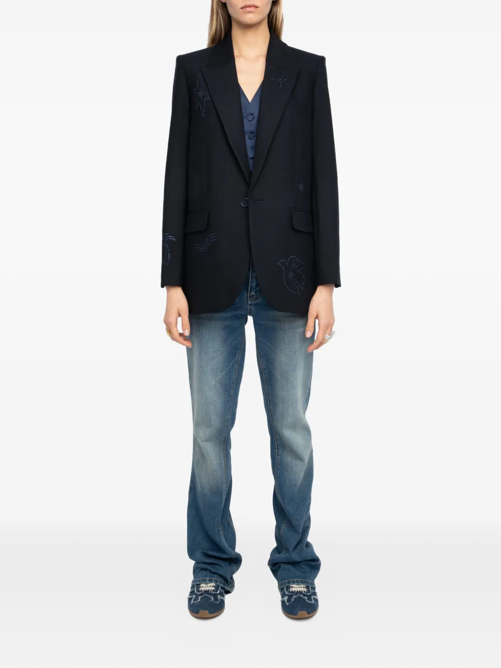 Zadig&Voltaire Vival verfraaide blazer Blauw
