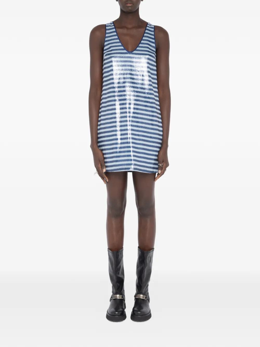 Zadig&Voltaire Rasha jurk met pailletten Blauw