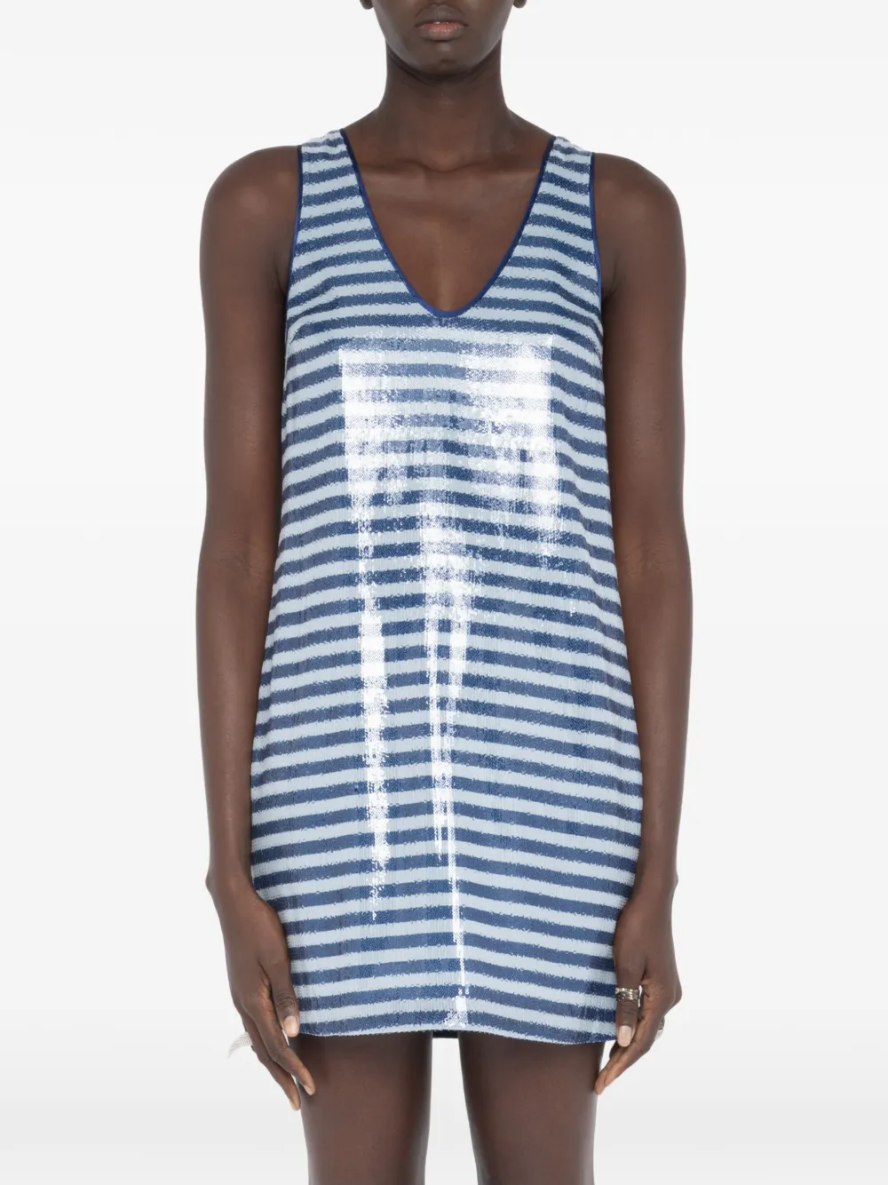 Zadig&Voltaire Rasha jurk met pailletten Blauw