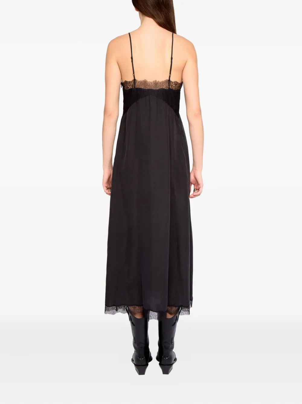 Zadig & Voltaire Ridar Lace Midi Dress In Black