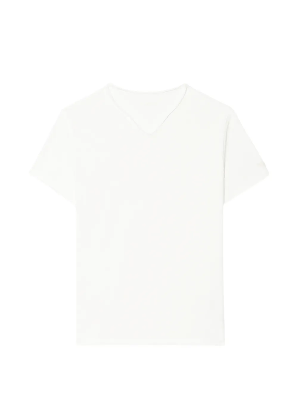 Zadig&Voltaire Monastir V-neck cotton T-shirt - Bianco