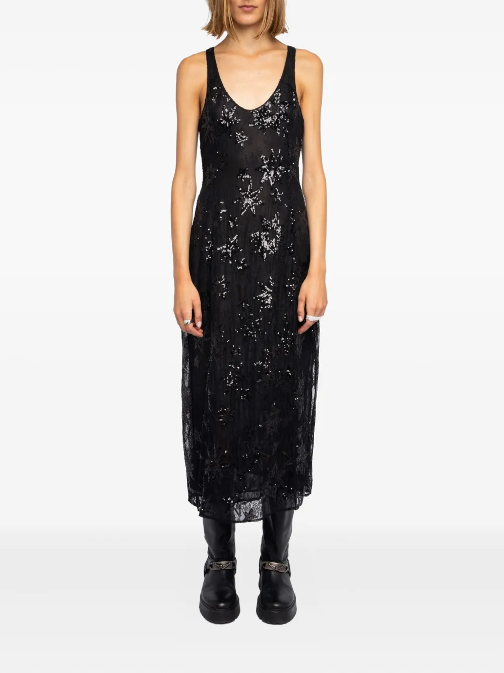 Zadig&Voltaire Rarysa lace sequin dress - Zwart