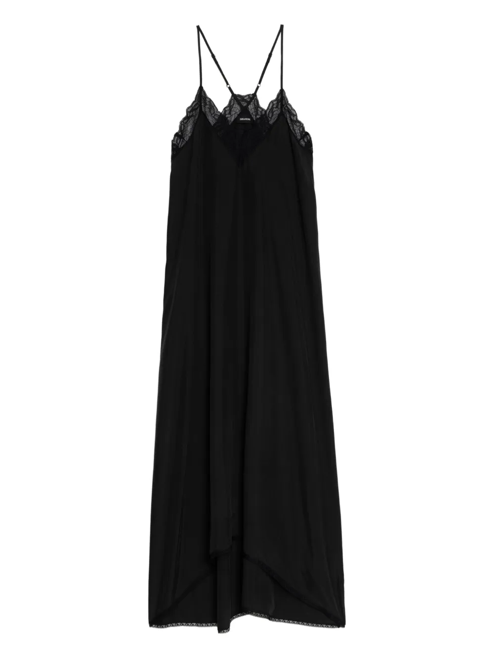 Zadig & Voltaire Lace-trim Midi Dress In Black
