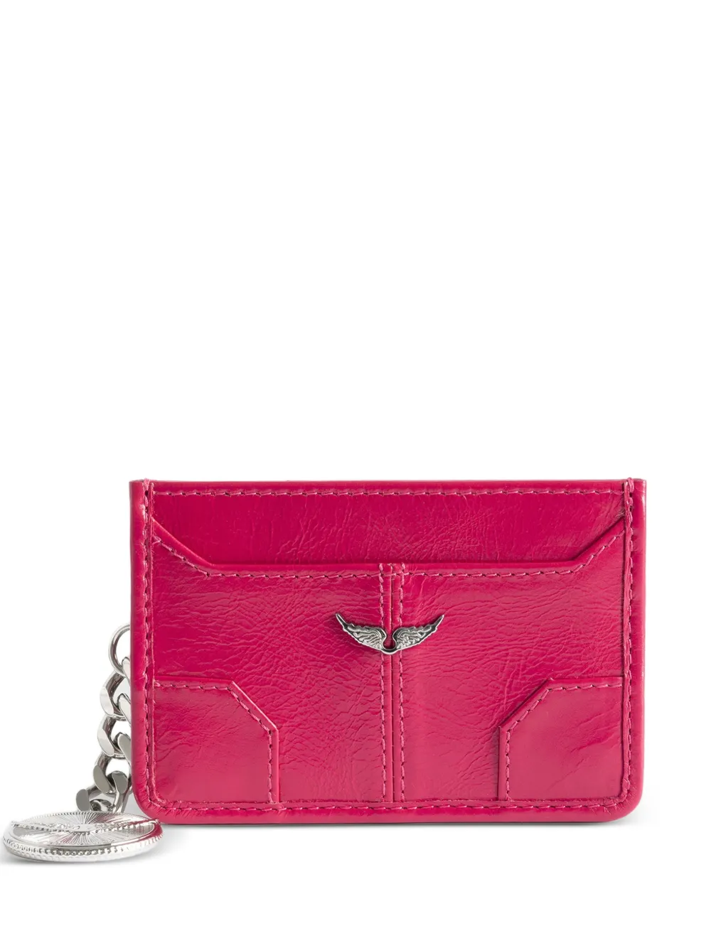 Zadig&Voltaire Sunny Pass leather cardholder - Rosa