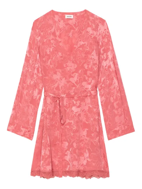 Zadig&Voltaire Ramasco lace-detail horse-pattern mini dress