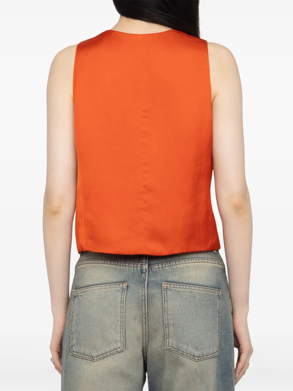 Zadig&Voltaire Emaux satijnen top Oranje