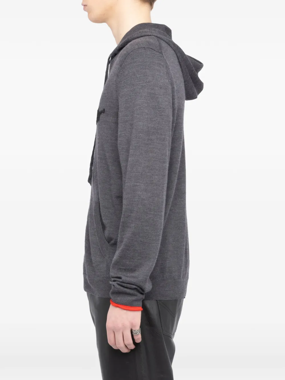 Zadig&Voltaire Sweater met capuchon en dubbele manchetten Grijs