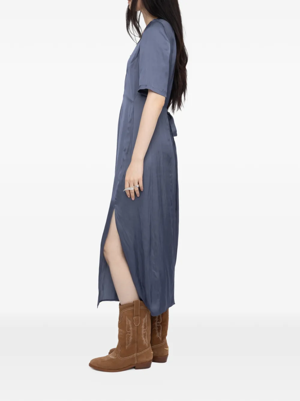 Zadig&Voltaire Rodalan satijnen jurk Blauw