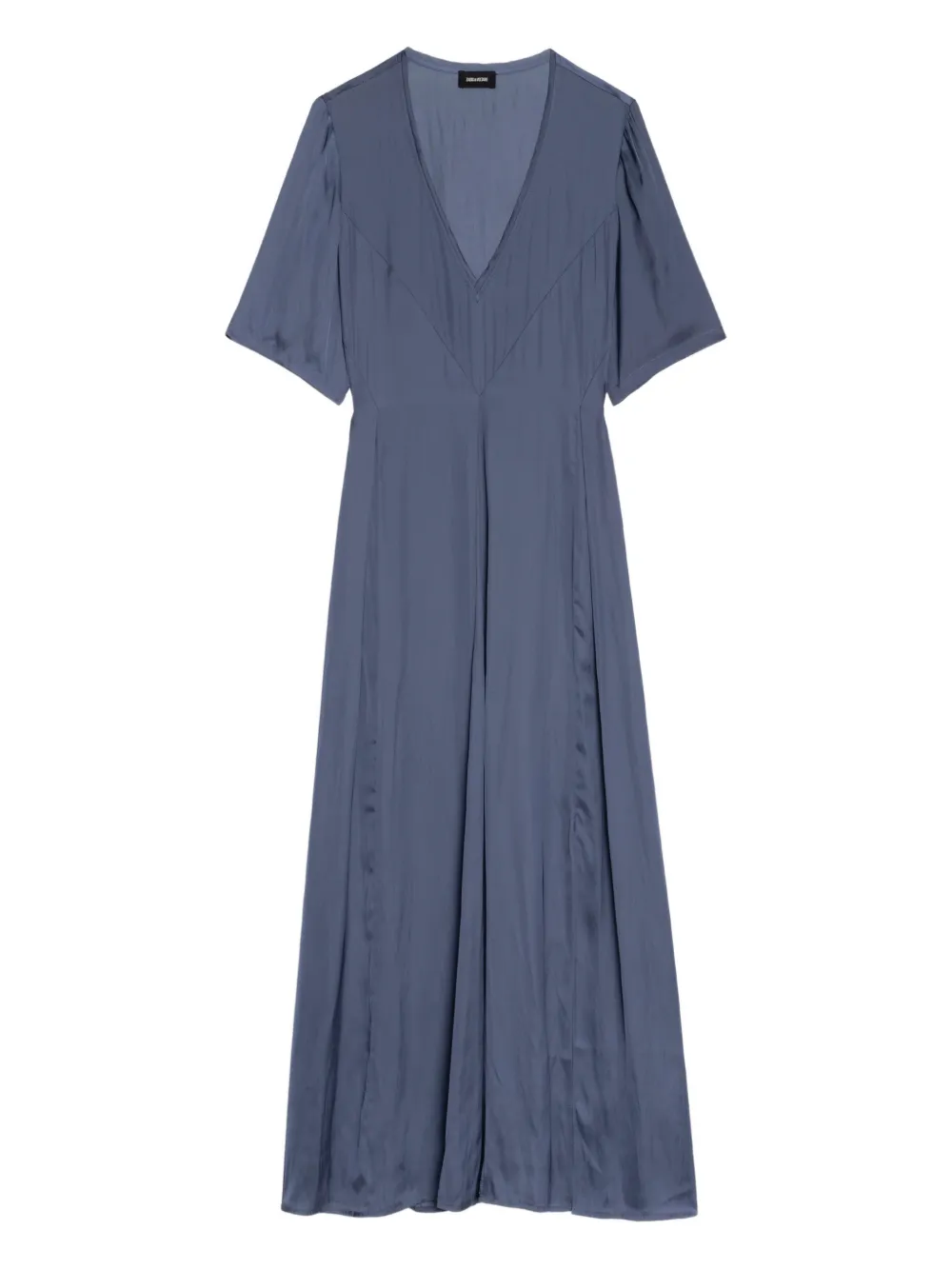 Zadig & Voltaire Rodalan V-neck Midi Dress In Blue
