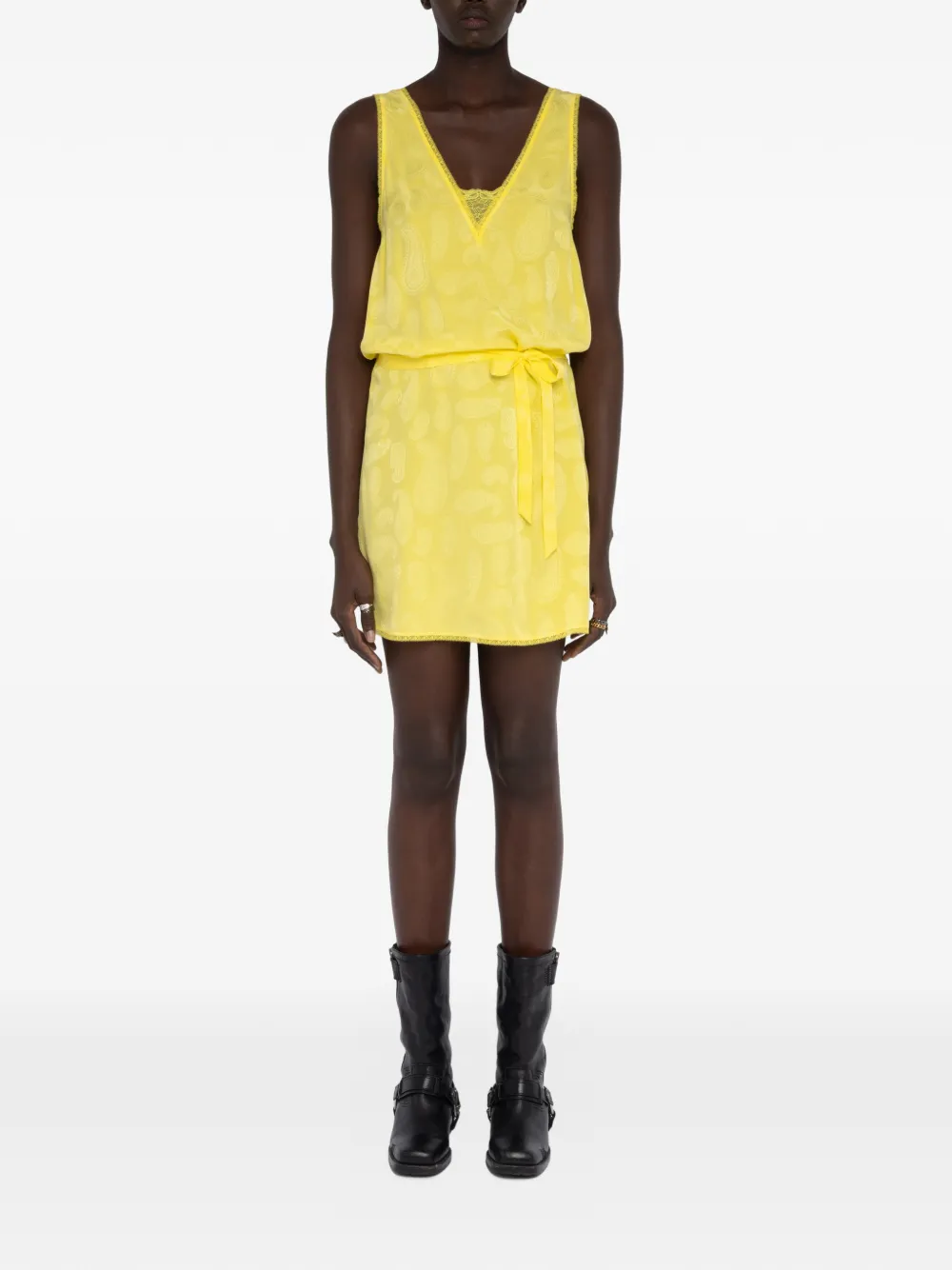  Zadig&voltaire Paisley-pattern V-neck Dress - Yellow 