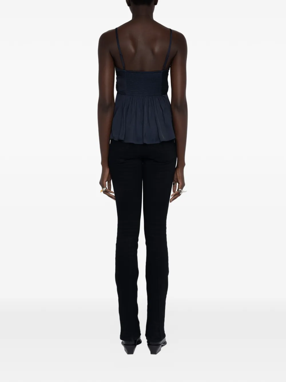 Zadig&Voltaire ruched satin top - Blauw