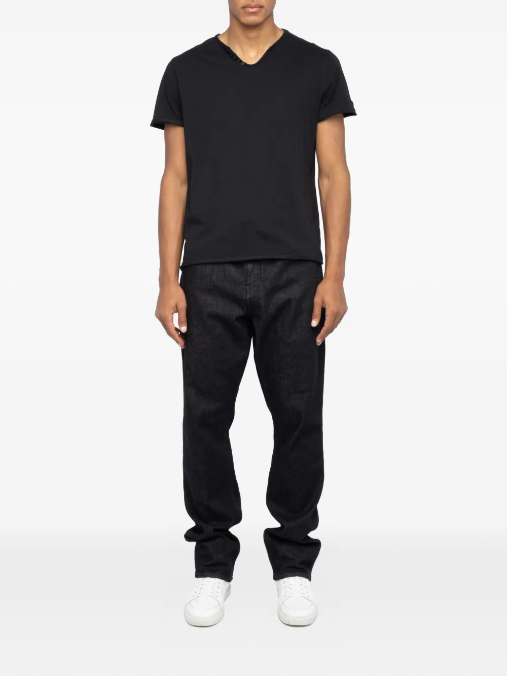 Zadig&Voltaire Monastir Henley T-shirt - Zwart