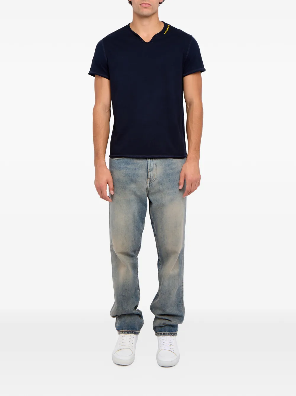 Zadig&Voltaire Monsatir Henley short-sleeve T-shirt - Blauw